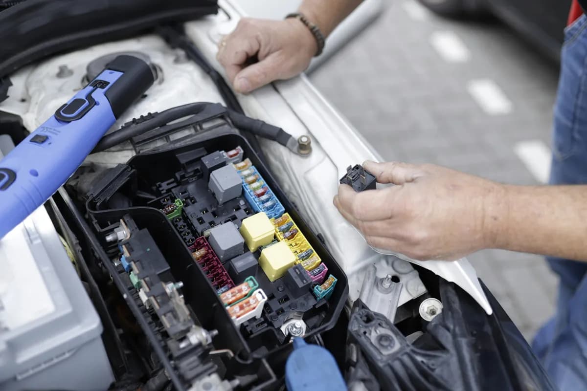 A diagnostic tablet reading live data from a vehicle